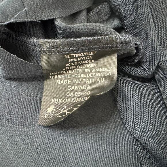 SYMPLI Navy Blue Mesh Detail Tunic Top Size 8 Womens Jersey Knit Lagenlook - Picture 7 of 9